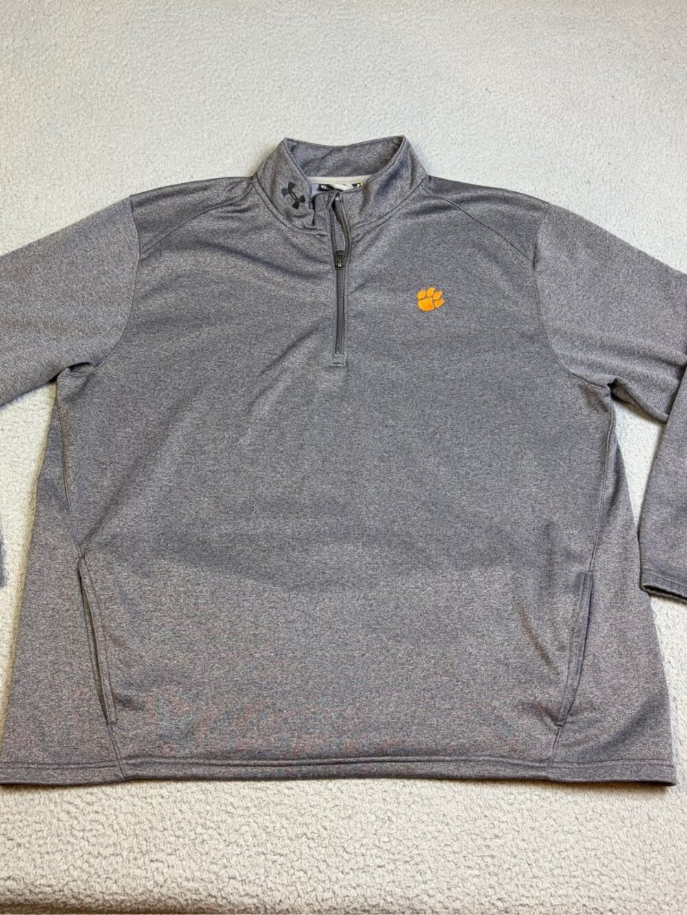 Clemson Tigers 1/4 Zip Sweatshirt Mens XL Gray Under Armour College Football